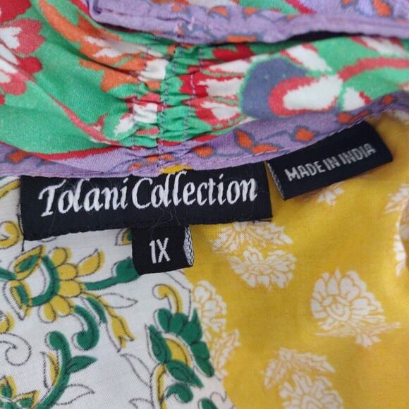 Floral Open Front Cardigan Tolani Collection Women's Size 1X Boho Beach Vacay - Picture 11 of 11